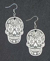 Sugar Skull Earrings - Day of the Dead - Dia de los Muertos - Coco - Flexibrass - £11.14 GBP