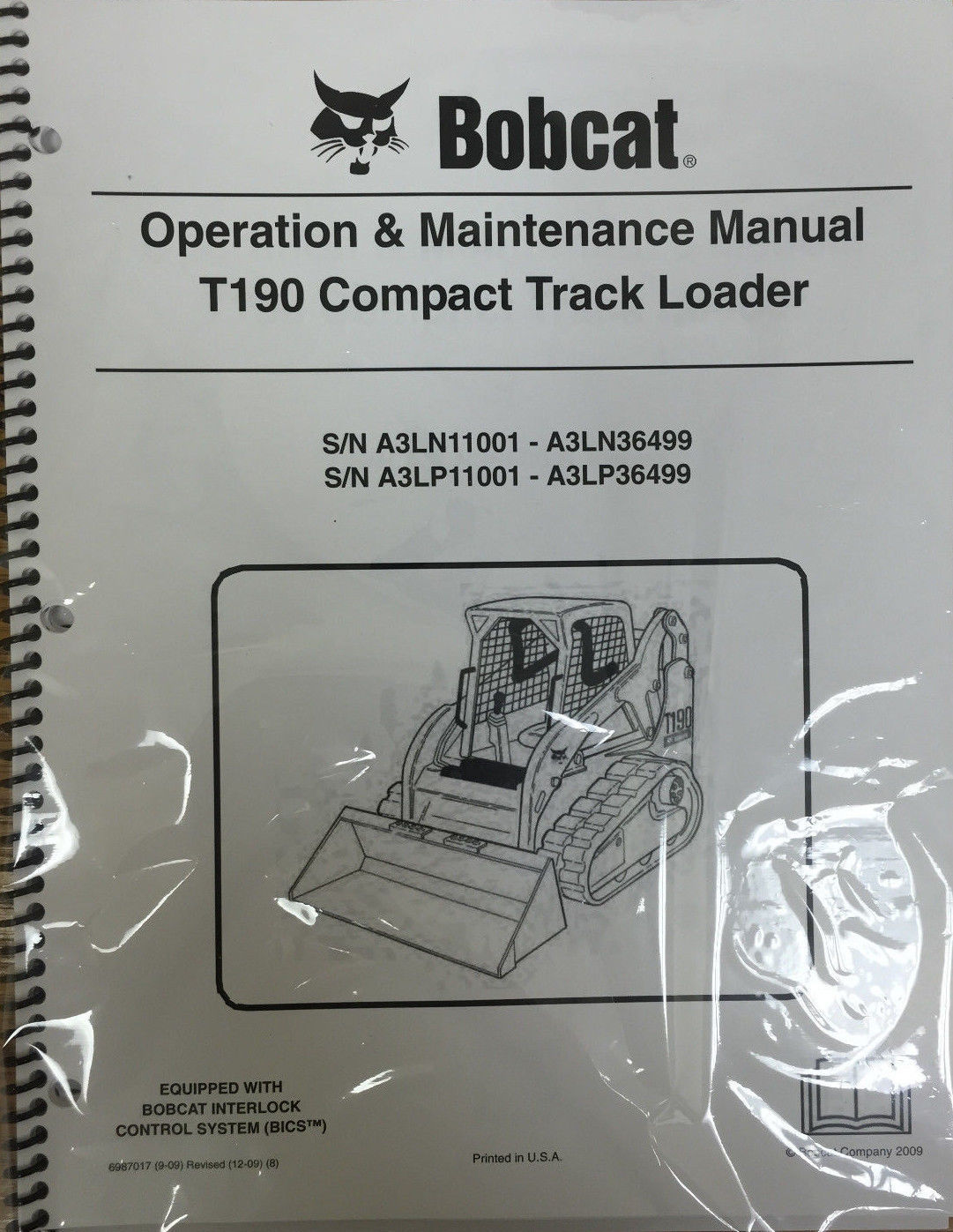 Bobcat T190 Track Loader Operation &amp; Maintenance Manual Owner&#39;s Book 6 #... - $20.24