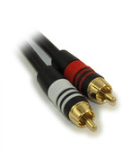 1.5Ft 2 Wire Rca Premium Component Audio Cables 24K Gold Plated Black - £19.68 GBP