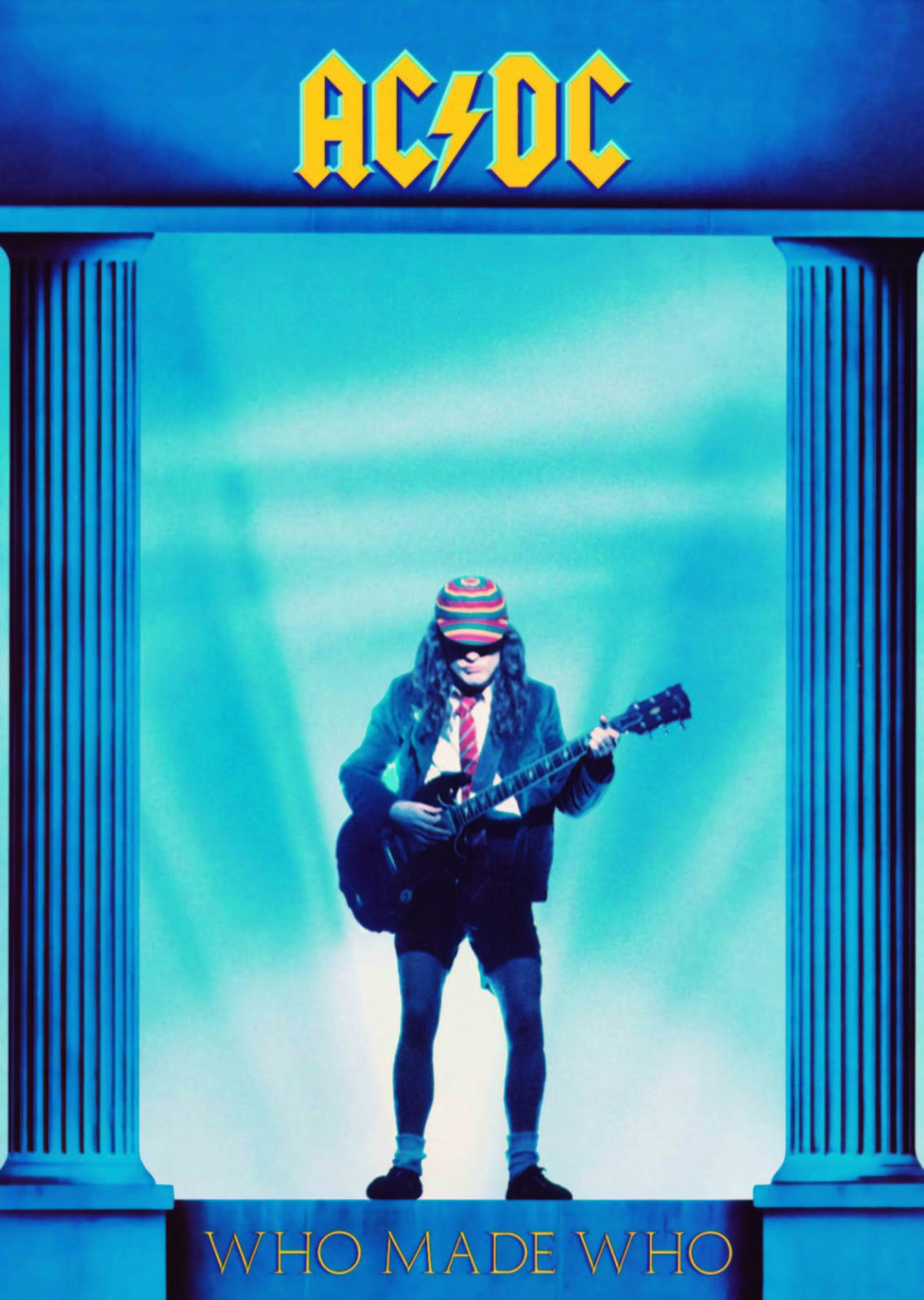 AC/DC Who Made Who FLAG CLOTH POSTER BANNER CD Angus Young HEAVY METAL - $20.00