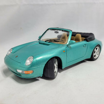 Nice Collectible 1:18 Scale Burago Gold Porsche 911 Carrera 1993 Green D... - $40.75