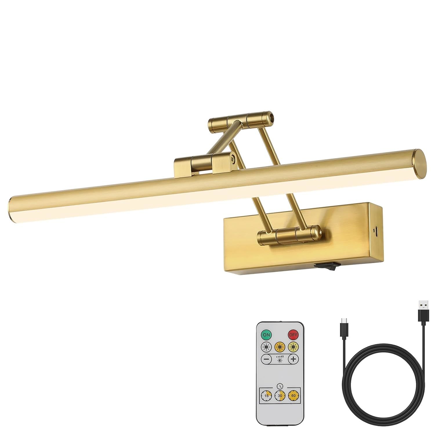 Wireless Picture Light Battery Operated With Remote Led Art Lights For Paintings