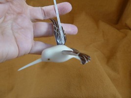 (TNE-BIR-HU-295d) Hummingbird bird ornament TAGUA NUT figurine hummingbirds - $742.23 MXN