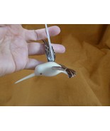 (TNE-BIR-HU-295d) Hummingbird bird ornament TAGUA NUT figurine hummingbirds - $723.81 MXN