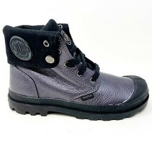 Palladium Baggy ML Zip Graphite Black Kids Leather Combat Boots 53456 063 - £23.94 GBP