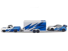 1987 Chevrolet 1500 Pickup Truck White with Blue Graphics and 2019 Subaru BRZ W - £28.04 GBP