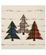 2 Packs Cocktail Napkins Checkered Pines Paper Napkins 40 Counts 5” X 5” - $27.53 CAD