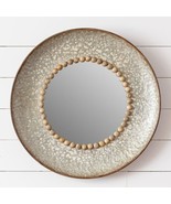 Round metal wall Mirror with beaded Trim- 26 inch - $202.42 CAD