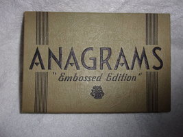 Vintage Anagrams Embossed Edition Selchow &amp; Righter Company - $15.99