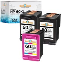 3Pk For Hp 60Xl 2-Black 1-Color D2680 F4280 F4480 F2430 F4580 Envy 100 1... - £45.55 GBP