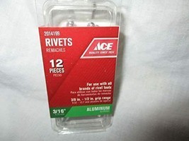 Ace Aluminum 3/16" Rivets 12 Pieces In 1 Package For Use With All Rivet Tools - $11.49