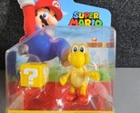 RED KOOPA TROOPA Super Mario World Of Nintendo 4&quot; Figure w/ Question Blo... - £7.85 GBP