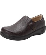 ALEGRIA KARA CHOCOLATE EMBOSSED PAISLEY WOMEN&#39;S  SHOES/CLOGS SIZE 9  KAR... - £47.17 GBP