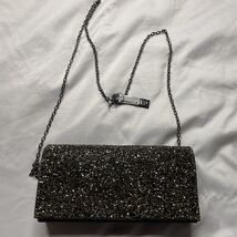 Unbranded Gold Glitter Sparkle Glamour Purse Silver/Gray Shoulder Chain ... - €10,28 EUR