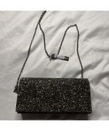 Unbranded Gold Glitter Sparkle Glamour Purse Silver/Gray Shoulder Chain ... - $218.29 MXN