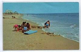 Beach Play Misquamicut Beach Rhode Island 1960s postcard - $5.89