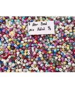~280~Piece Painted Glass Beads 7oz+Bulk Mixed Lot #8 Craft Jewelry!!!! - £11.83 GBP