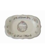 Pfaltzgraff Tea Rose Rectangular Platter &quot;Welcome To Our Home&quot; Serving P... - $472.90 MXN