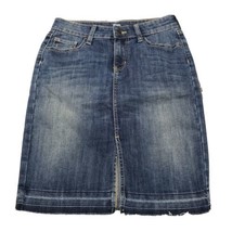 Gap Skirt Size 0/25 Women Blue Denim Jean Skirt Pencil Distressed Used C... - $26.72