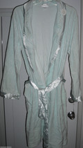 Miss Elaine Light Satin Trim Embroidery Short Womens Robe Large - $50.00
