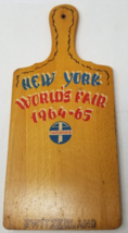 Switzerland New York World&#39;s Fair 1964 Swiss Cheese Board Modern Wood - £18.68 GBP