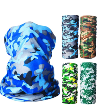 5 Pieces Neck Gaiter Camo Face Mask, Washable Camouflage Face Cover Band... - £10.38 GBP