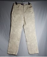 Gloria Vanderbilt Jeans Women&#39;s 12 Amanda Beige Floral Denim - $19.22 CAD