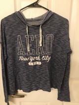 Aeropostale Aero Blue Light Weight Sweater Hoodie New York City Juniors Sz M - £9.64 GBP
