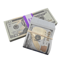 $12,000 Full Print New Series Band Prop Money Stack Mix - $25.99