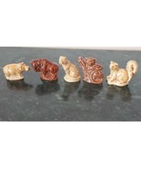 Vtg Lot 5 Wade Whimsies Ceramic Animal Figurines England Squirrel Buffal... - £9.20 GBP