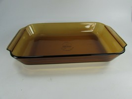 Vintage ANCHOR HOCKING Fire-King 2 QT Amber Brown Glass Casserole Dish 4... - £46.77 GBP
