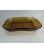 Vintage ANCHOR HOCKING Fire-King 2 QT Amber Brown Glass Casserole Dish 4... - £47.62 GBP