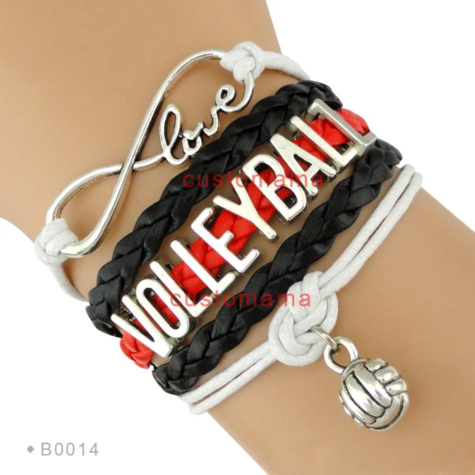 Sporting Trendy Infinity Love Volleyball Sportings Fans Gift Jewelry  Christmas  - £18.44 GBP