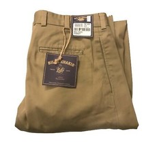 NWT Mens Size 31 Bills Khakis M2P Dark Khaki Pleat Front Chino Pants - £50.10 GBP