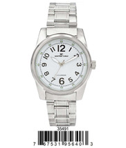 Silver/White 40mm-milano-expressions-metal-band-watch-3549 - £27.00 GBP