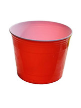 Greenbrier’s Plastic Ice Cup Bucket 9.5 Inch - Red - £11.53 GBP