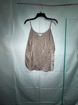 MSRP $49 Bar III Metallic Camisole Gold Size Large - £10.44 GBP