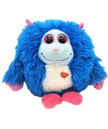TY Monstaz JERRY 10&quot; Plush Stuffed Toy Blue Pink LUV ME Heart No Sound V... - £11.12 GBP