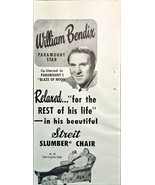 William Bendix Paramount Star &quot;Blaze of Noon&quot;Streit Chair 1947 Vintage P... - $13.34 CAD