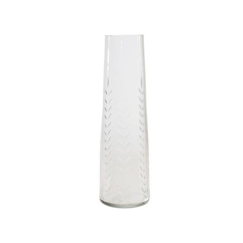Etched Soda Lime Glass Vase 9&quot;H - $49.60