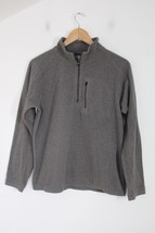 LL Bean S Gray Lightweight Trail Fleece 1/4 Zip Pullover Jacket Sweatshirt - £18.01 GBP