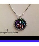 kiss band music lot 10 necklaces necklace party favors  bag birthday gifts - $16.55