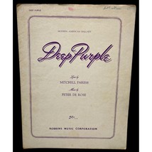 Deep Purple Vintage Piano Sheet Music 1939 Mitchell Parish Peter De Rose - £6.39 GBP