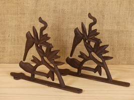 6 Birds In Tree Decorative Plant Hangers Cast Iron Flower Basket Hook Ha... - $44.99
