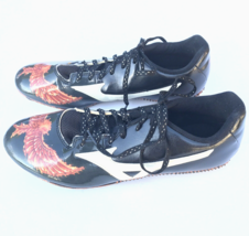 Mizuno Track Sprint Athletic Shoes Womens sz 9 Black Orange Lace Up - $83.65 MXN