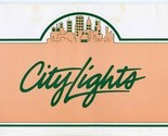 City Lights Restaurant Menu Spokane Washington  - £13.93 GBP