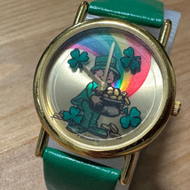 VTG Valdawn Quartz Watch Marvin the Martian Unisex Gold Tone Leather New Battery - £18.60 GBP