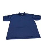 Donald Ross Polo Shirt Men&#39;s Large Navy Blue 100% Polyester Golf Perform... - $19.34