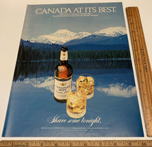 Vintage Print Ad Canadian Mist Whisky Snow Covered Mountain Trees 1970s Ephemera - £11.74 GBP