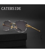CATERSIDE Unisex Retro Designer Rimless Gradient Sunglasses - $30.99+